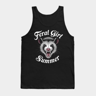 Feral Girl Summer Opossum Vintage Tank Top